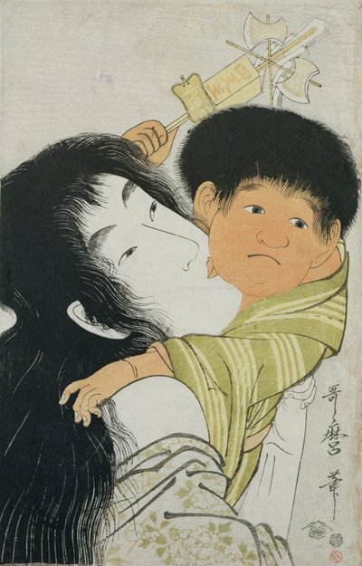 Yama-Uba e Kintoki (stampa su legno) da Kitagawa Utamaro